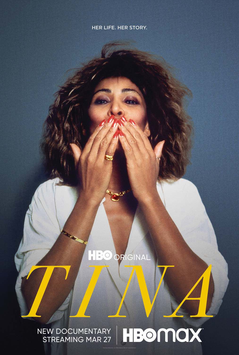 Tina Turner na capa do documentário "Tina", da HBO Max. Foto: Reprodução HBO Max.