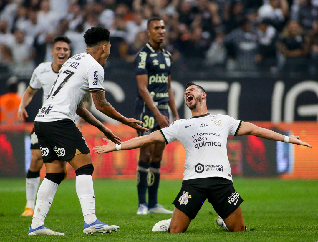 Comemoração de Giuliano no seu 1º gol. Foto: Rodrigo Coca/Ag. Corinthians.