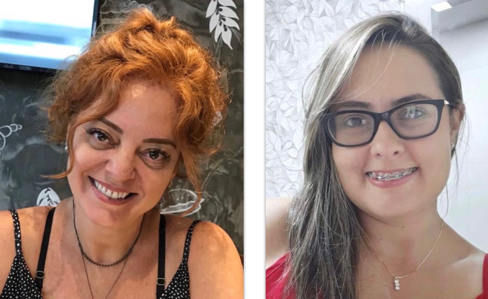 A esquerda, psicóloga Maria Rosa Gomes, e a direita, psicóloga Andressa Bastos.