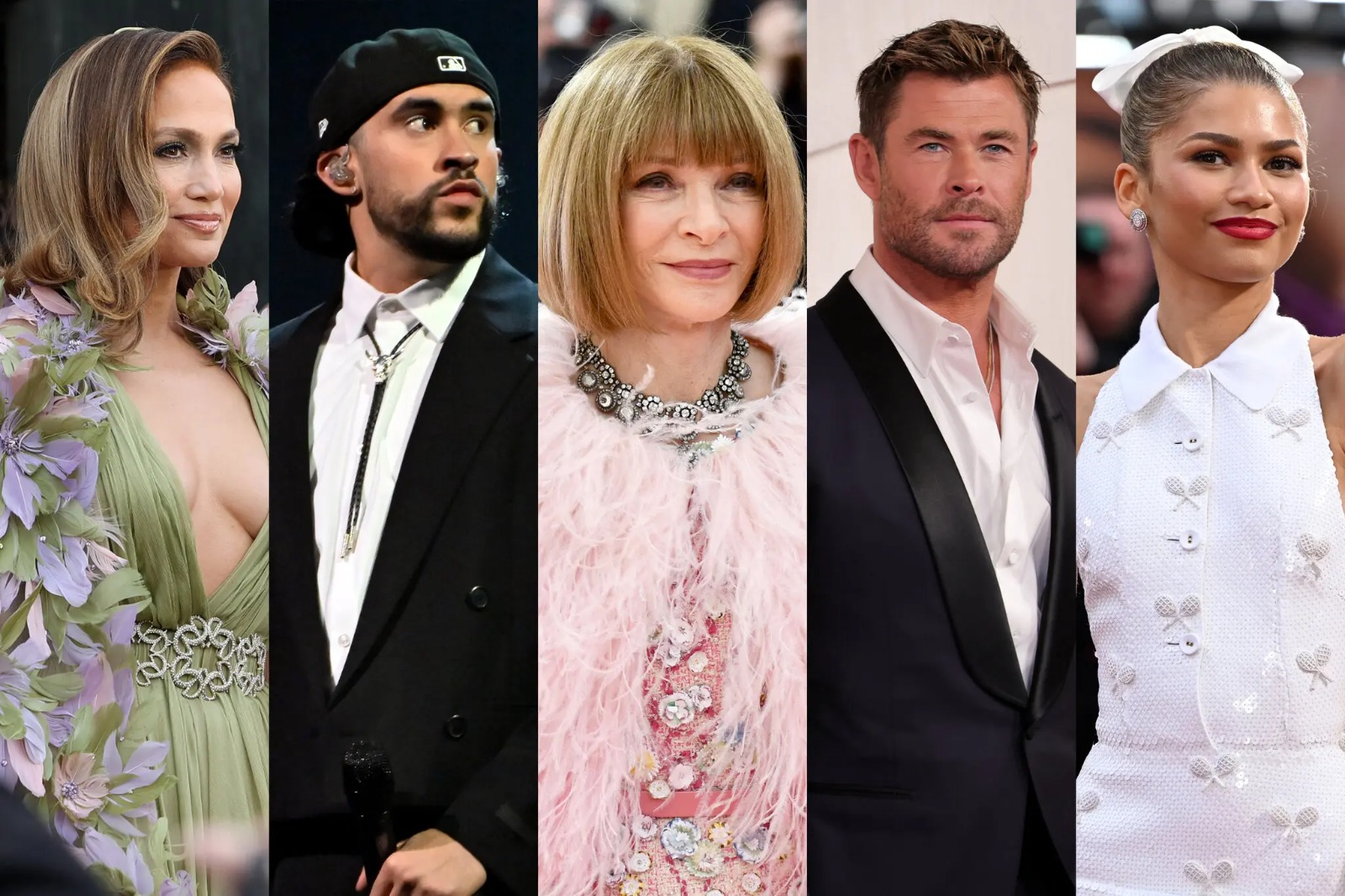 Hosts do Met Gala: JLO, Bad Bunny, Anna Wintour, Chris Hemsworth e Zendaya