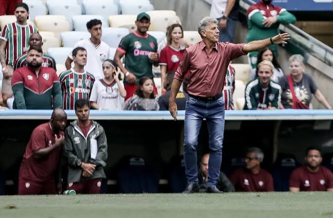 Renato Gaúcho em sua estreia pelo Fluminense. Foto: Lucas Merçon/Fluminense F.C