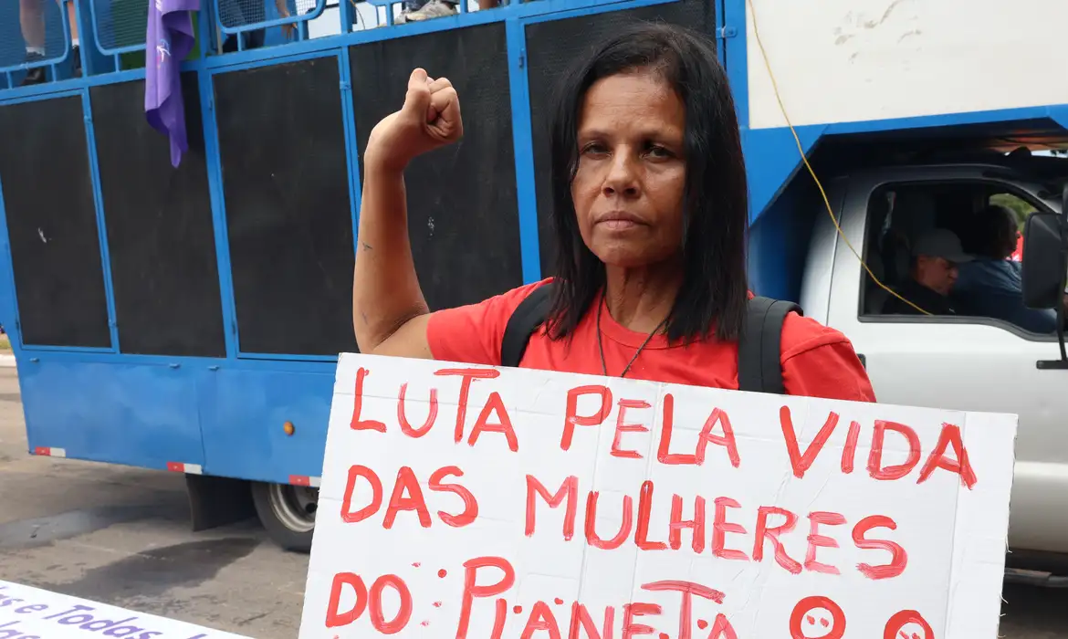 Protesto pela vida das mulheres, em São Paulo Imagem: Valter Campanato/ Agência Brasil