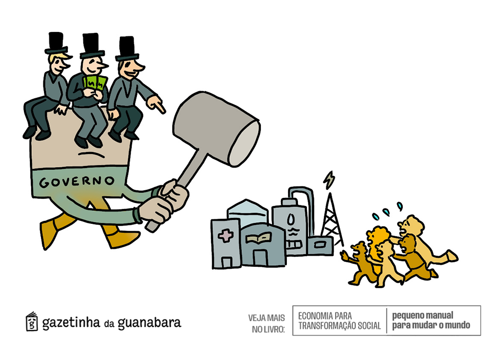 A política monetária pode prejudicar diretamente a população mais pobre. Ilustração: Gazetinha da Guanabara