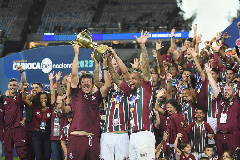 Fluminense comemorando o título de campeão carioca// (Reprodução Mailson Santana/Fluminense FC)