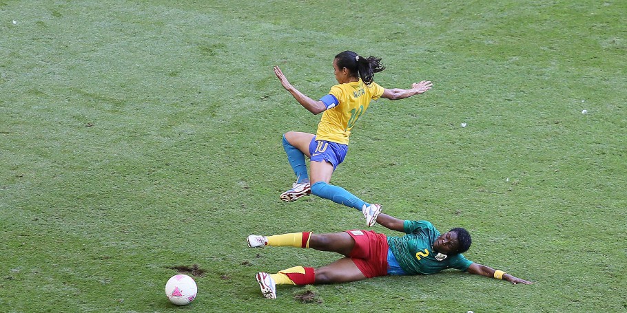 Seleção feminina x Camarões nos Jogos Olímpicos de Londres de 2012. Foto/Reprodução: Ricardo Stuckert - CBF: 