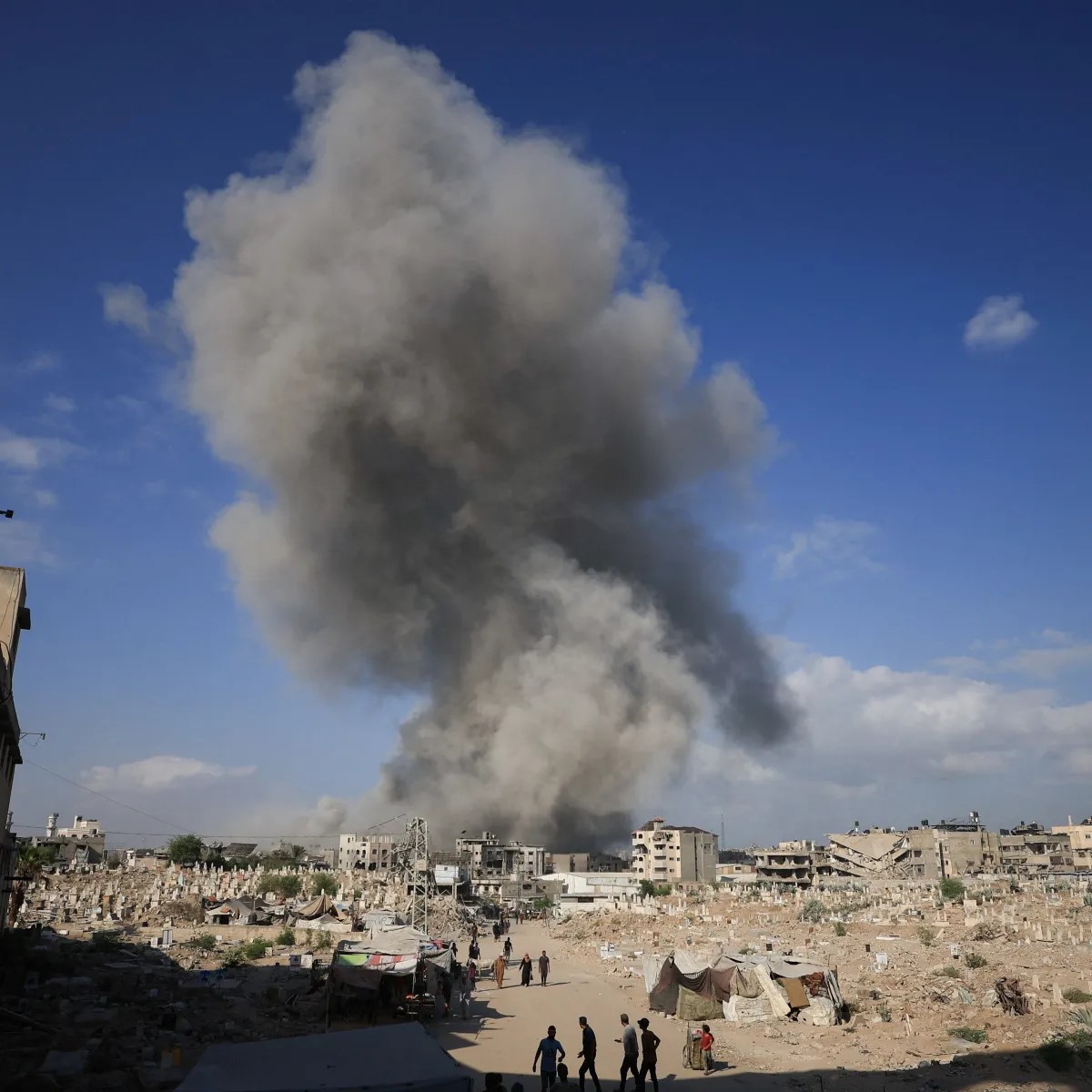 Nova operação de Israel intensifica bombardeios na Cidade de Gaza em 28/08/2025 Imagem: Reprodução/Reuters/ Dawoud Abu Alkas