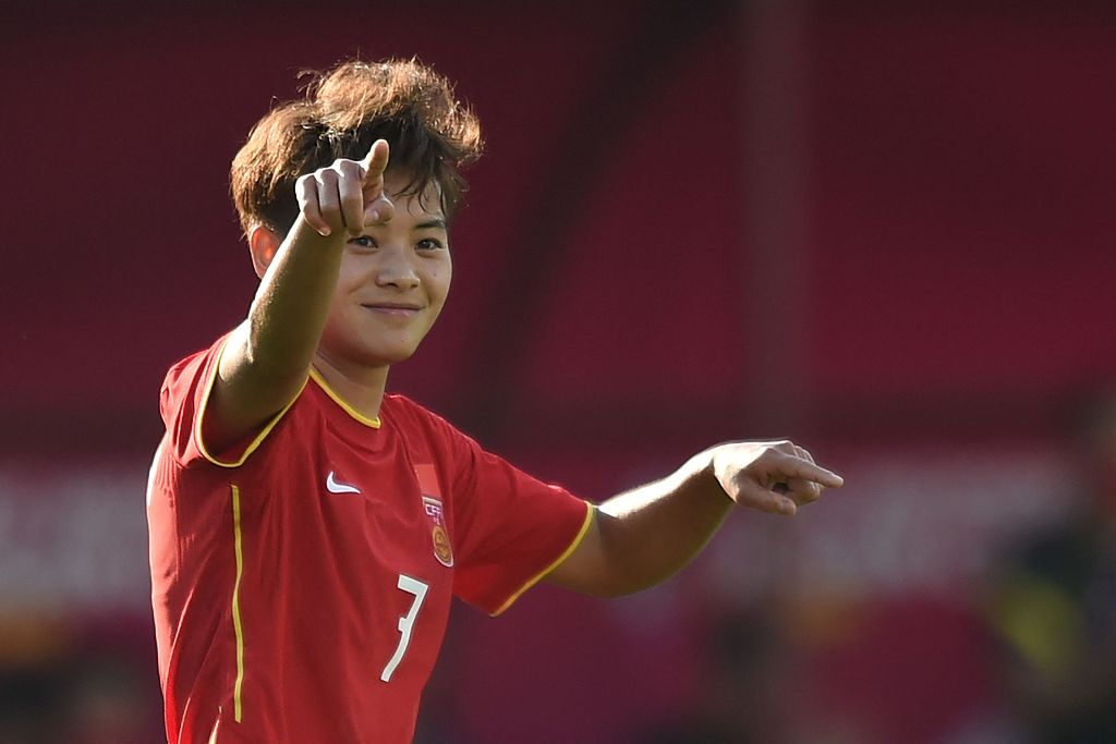 Wang Shuang, meia e ponta direita da seleção da China, tem 28 anos. Foto: Punit Paranjpe/AFP/Getty Images.