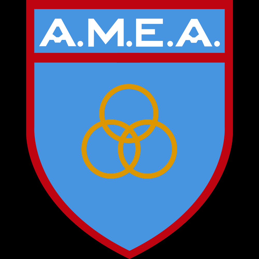 Logo da Associação Metropolitana de Esportes Athleticos (AMEA). Foto: Reprodução/Pinterest @heraldicadesportiva