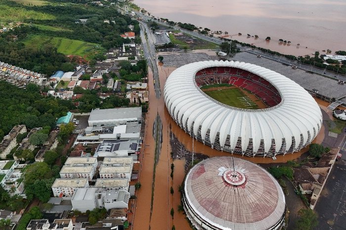 estádio beira-rio inundado