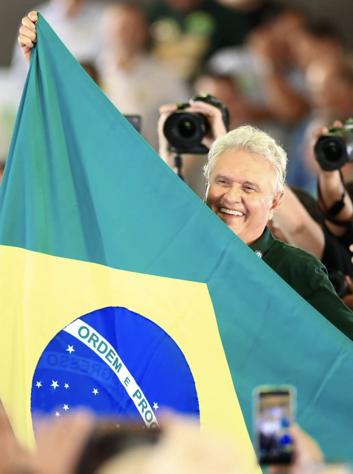 Em ato do PSD (Partido Social Democrático) sobre a disputa presidencial. Imagem: Instagram/Reprodução @ronaldocaiado