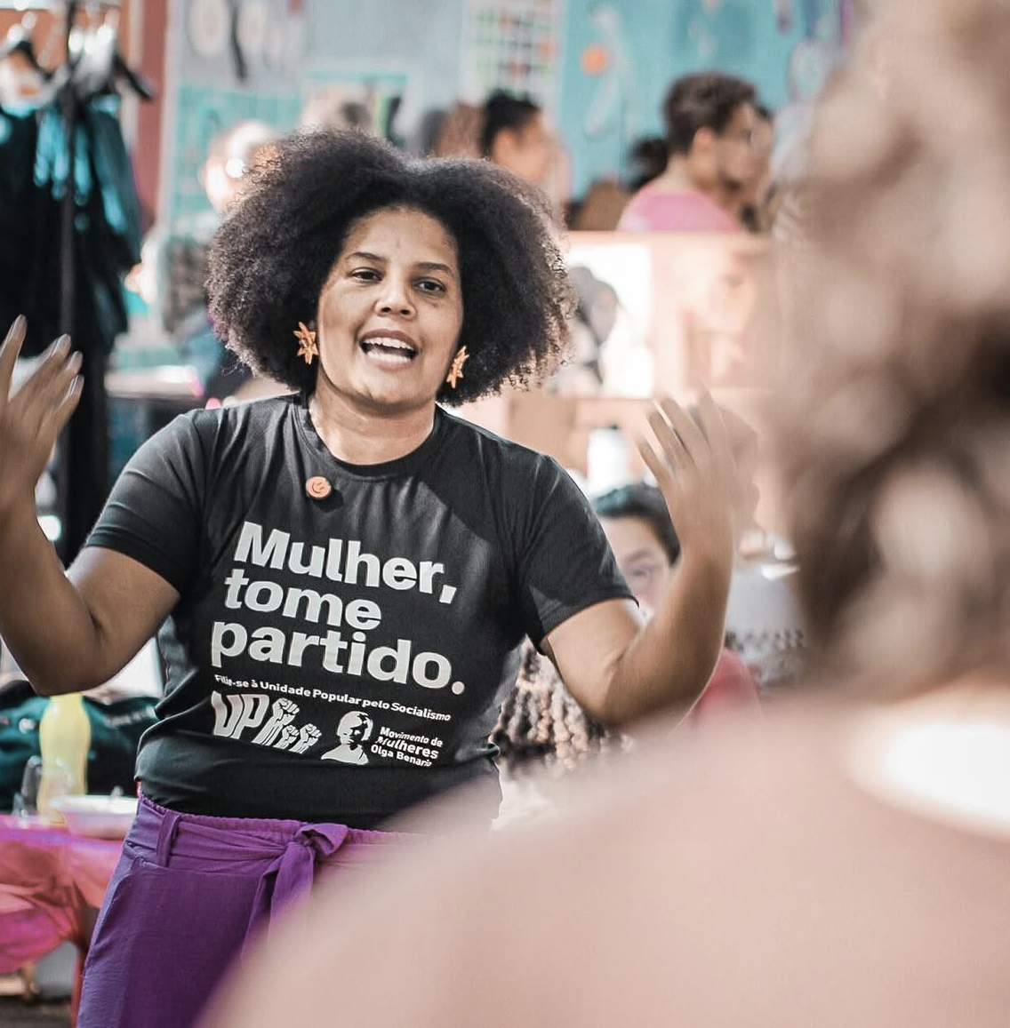 Plenário “por que as mulheres devem lutar pelo socialismo?” com a pré-candidata Samara Martins  Imagem: Instagram/Reprodução @unidadepopular