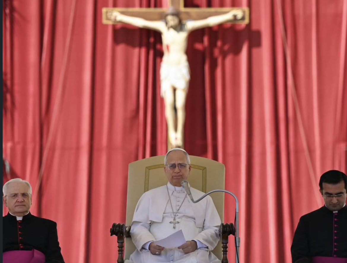 Papa Leão XIV em missa no Vaticano. Imagem: Instagram/Reprodução @pontifex