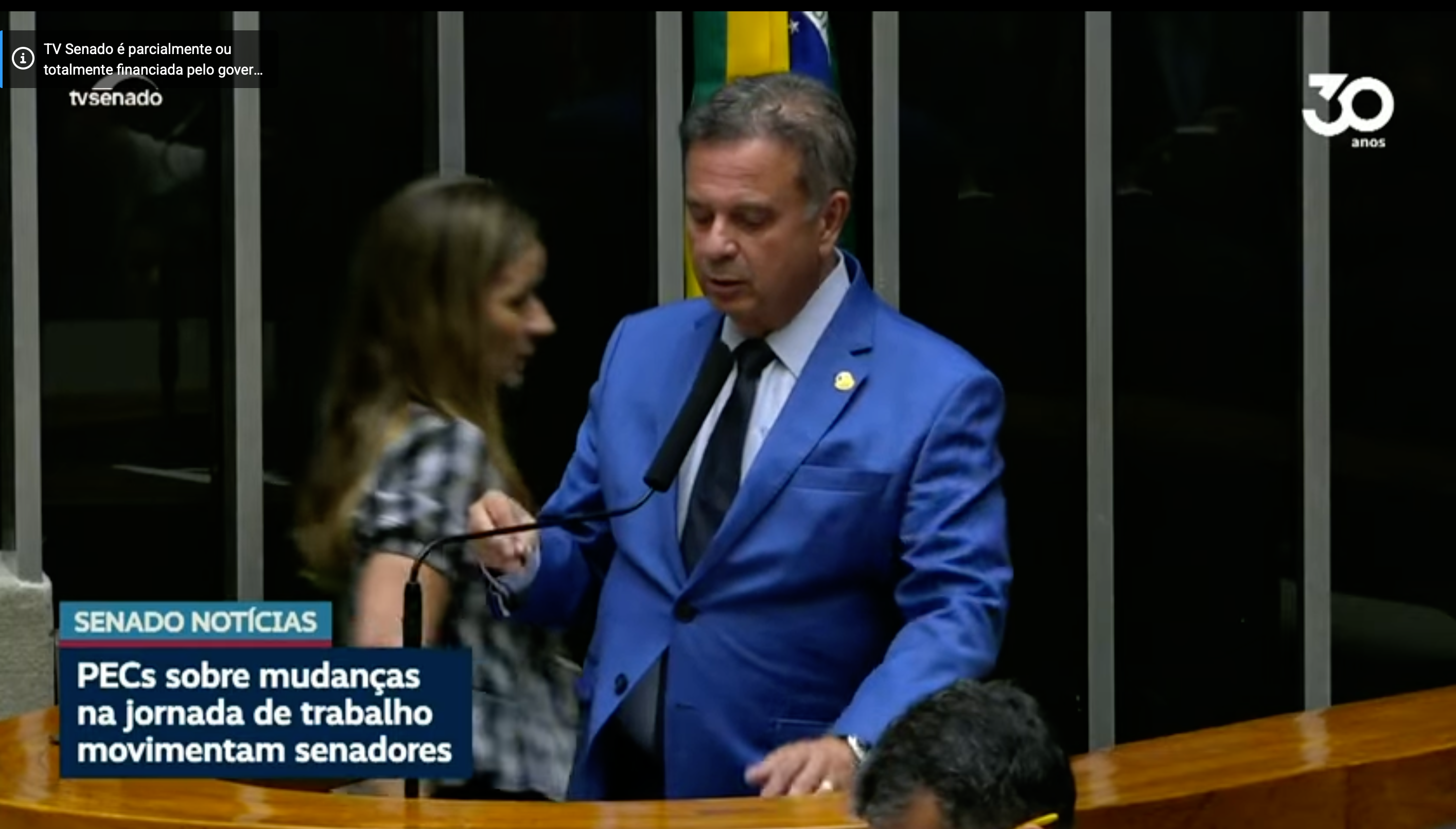 Rogério Marinho (PL-RN) em discurso. Foto: REPRODUÇÃO/YOUTUBE TV Senado.  