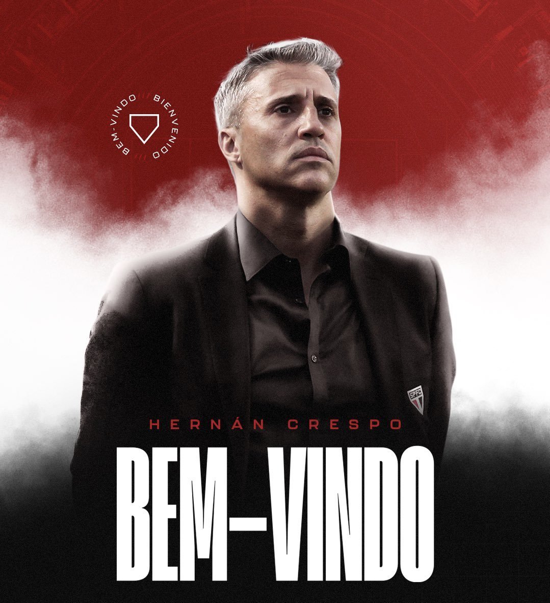 Anúncio oficial de Hernán Crespo através das redes sociais do clube. Foto: Divulgação/Instagram/@saopaulofc