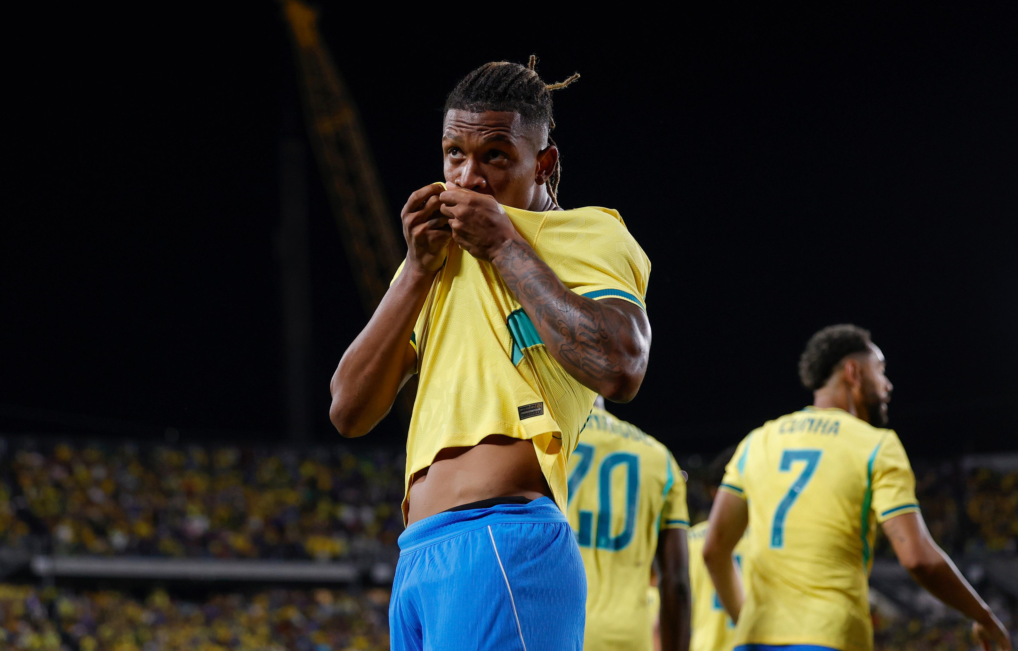 Em mais uma boa atuação, Danilo Santos marcou seu primeiro gol com a camisa do Brasil. Foto: Rafael Ribeiro/CBF