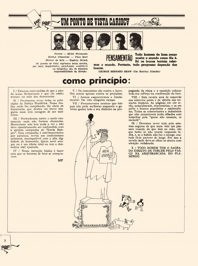 Página de Pif-Paf n.1, de 21 de maio de 1964. Acervo Millôr Fernandes / IMS