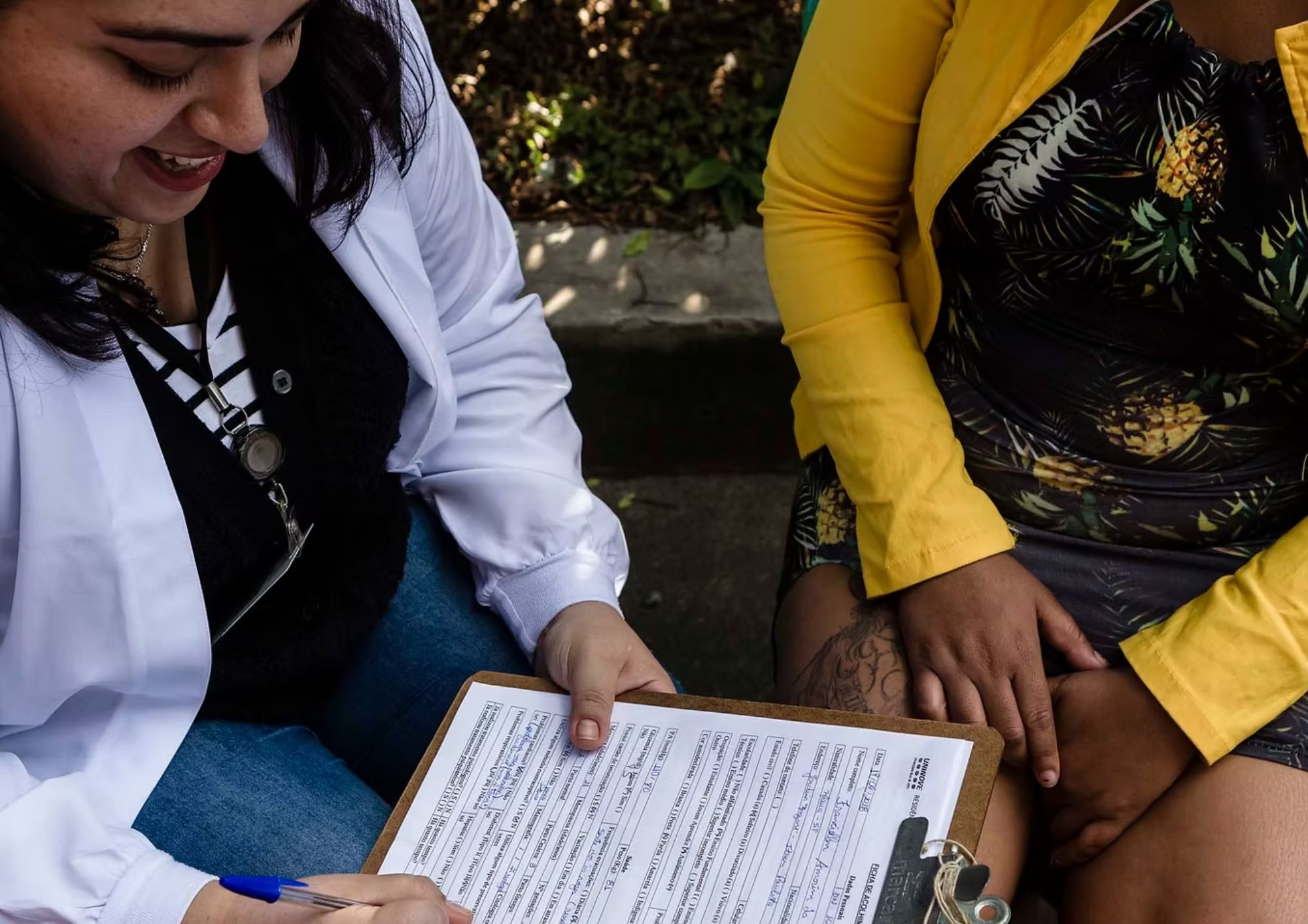 Atendimento do Coletivo Mulheres da Luz. Reprodução: Coletivo Mulheres da Luz