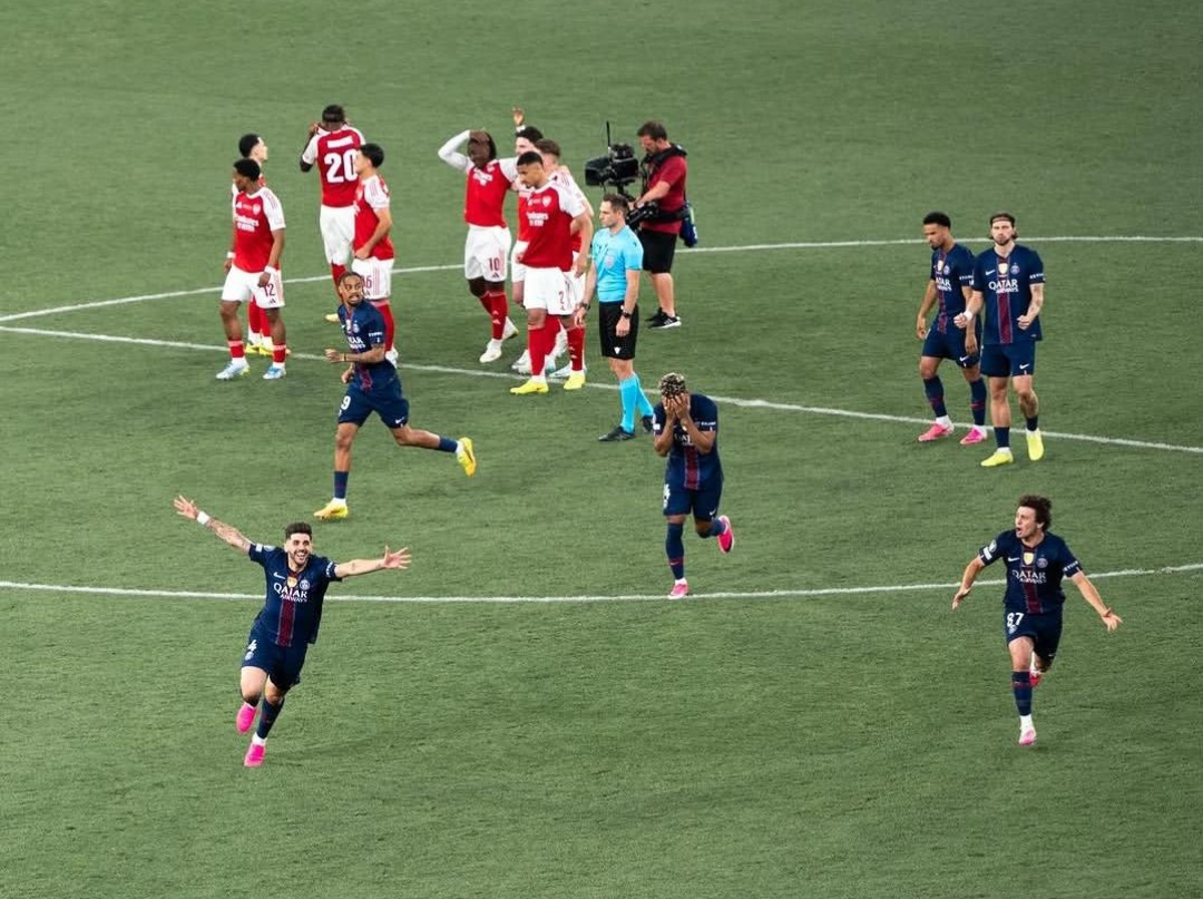 Reação dos jogadores após as cobranças de pênaltis Foto: Divulgação @psg