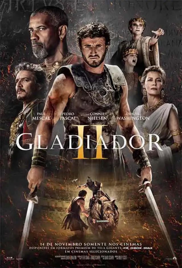 Poster do filme “Gladiador 2”. Foto: Divulgação/Scott Free Productions