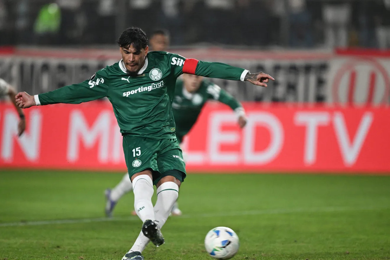 Gustavo Gómez fez o primeiro gol da noite. Foto; @Libertadores