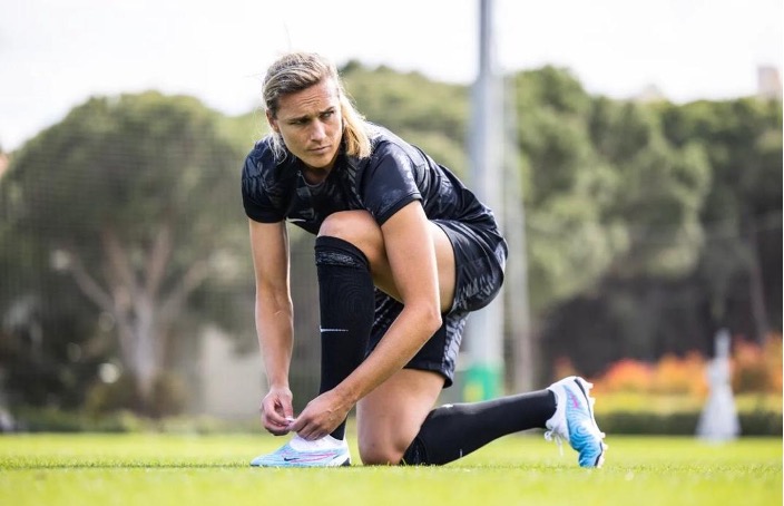 Hannah Wilkinson, atacante das Footbal Ferns. Imagem: Divulgação/Instagram.