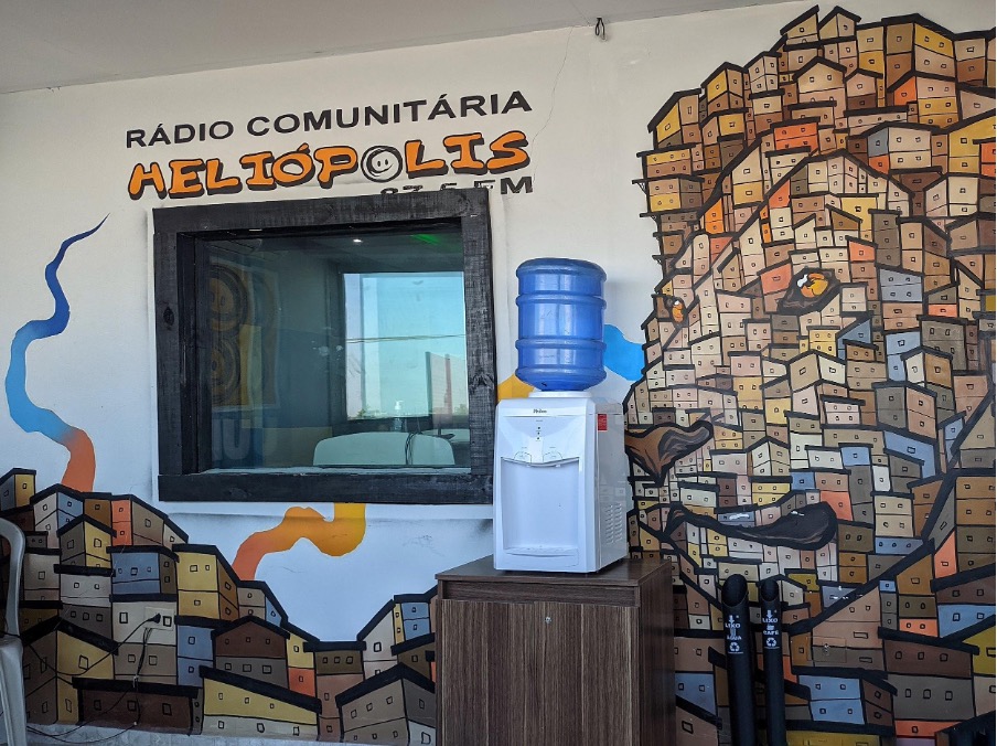 Entrada da rádio comunitária Heliópolis. Foto: Luana Galeno.