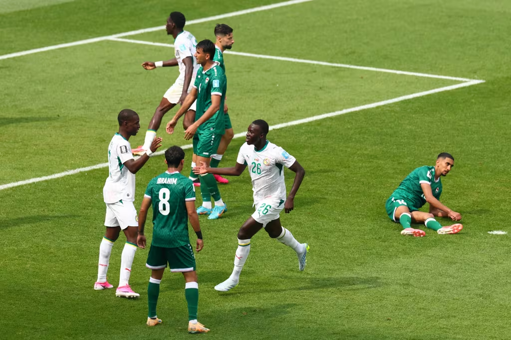 Pape gueye após marcar seu segundo gol na partida. Foto: Reprodução/Fifa