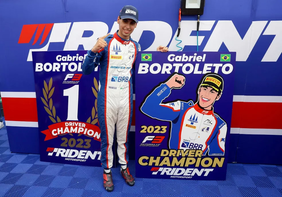 Gabriel Bortoleto, campeão da Fórmula 3 em 2023. Foto: Joe Portlock