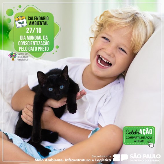 campanha dia mundial da conscientização pelo gato preto