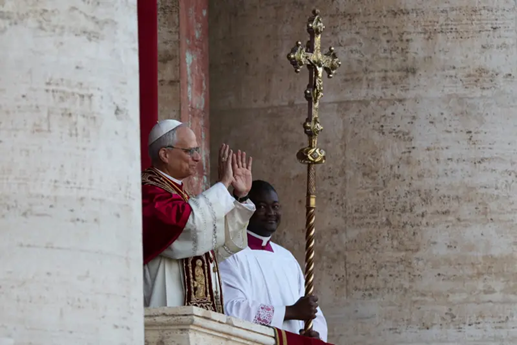 Papa Leão XIV durante seu discurso de apresentação Foto: reprodução/REUTERS