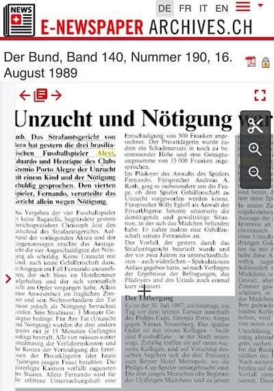 Imagens do jornal “Der Bund” com a matéria citada acima