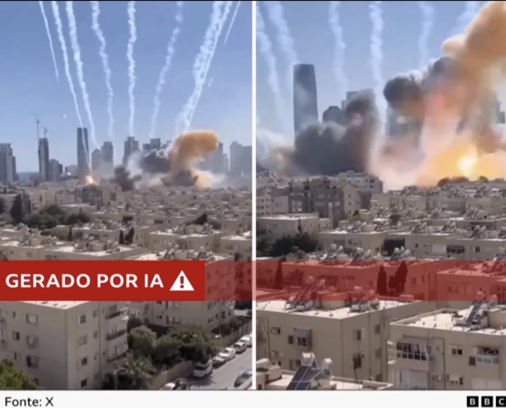 Imagens geradas por inteligência artificial— (fonte: BBC News)