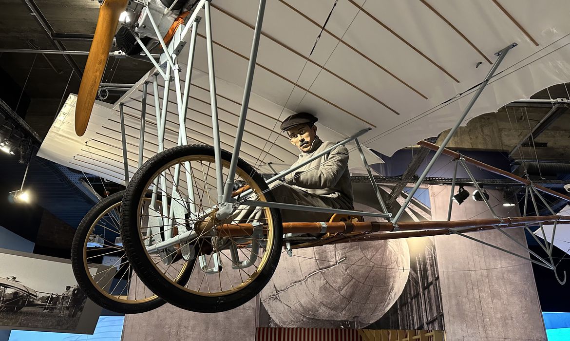 Santos Dumont, em imagem que faz parte de mostra do Museu Catavento, em SP — Foto: Divulgação