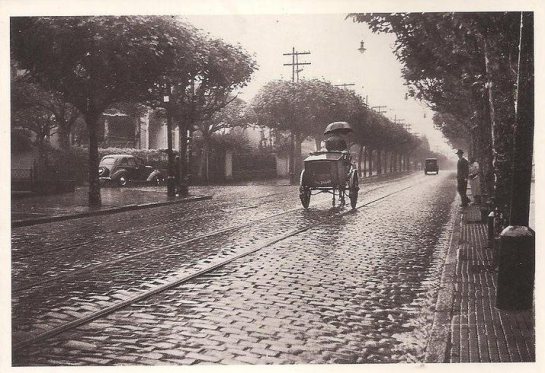 Fotografia tirada um século atrás do principal cruzamento do bairro, localizado entre as avenidas Angélica e Higienópolis. - Foto: desconhecido.