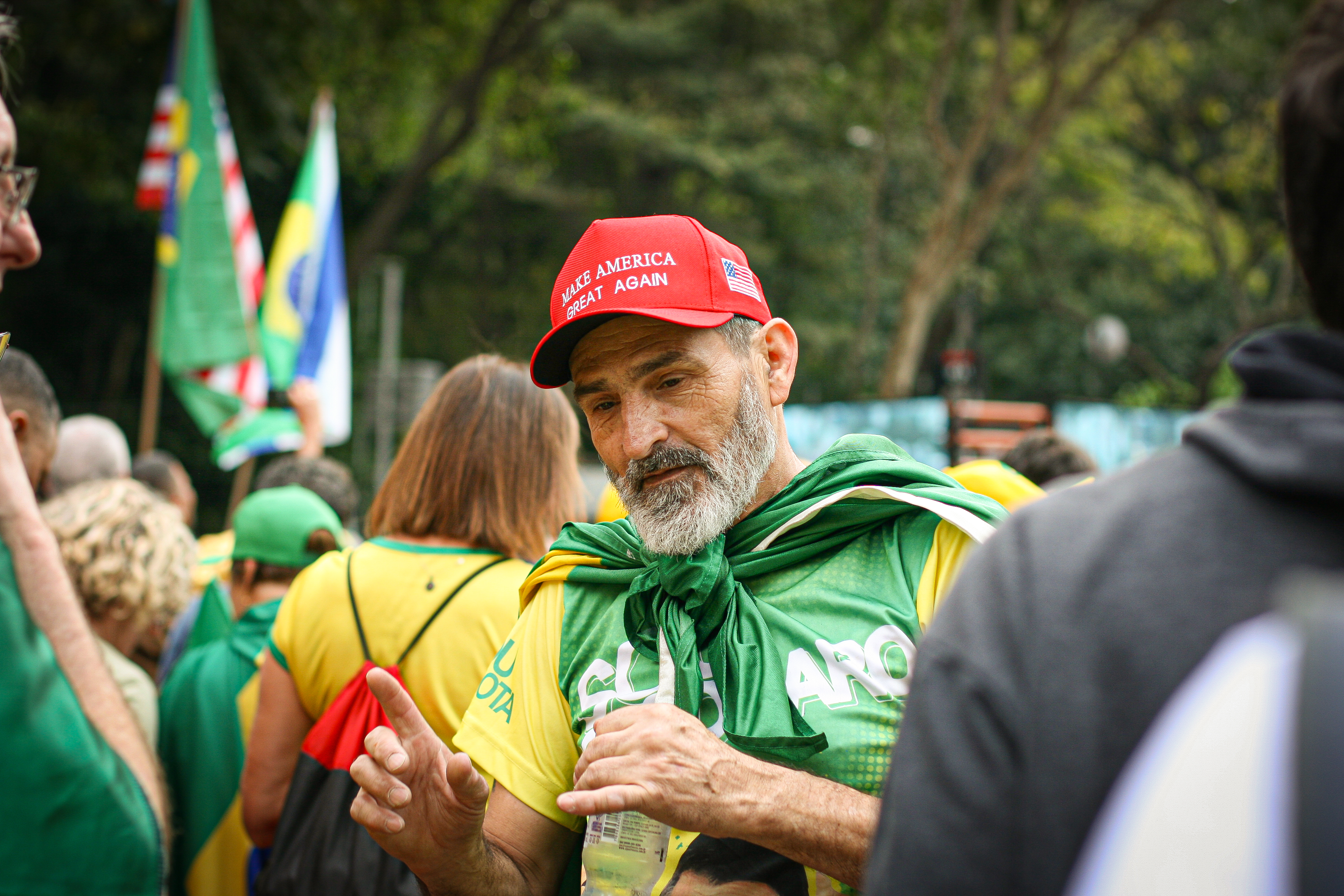 O patriota do MAGA / Foto: Thaís de Matos
