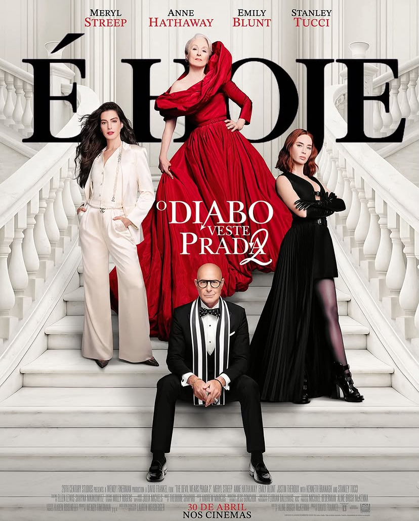 Cartaz de divulgação do filme “O Diabo Veste Prada 2.” Foto: @odiabovesteprada2 / Instagram 