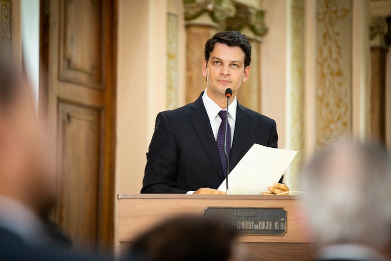 Eduardo Pimentel em palanque político