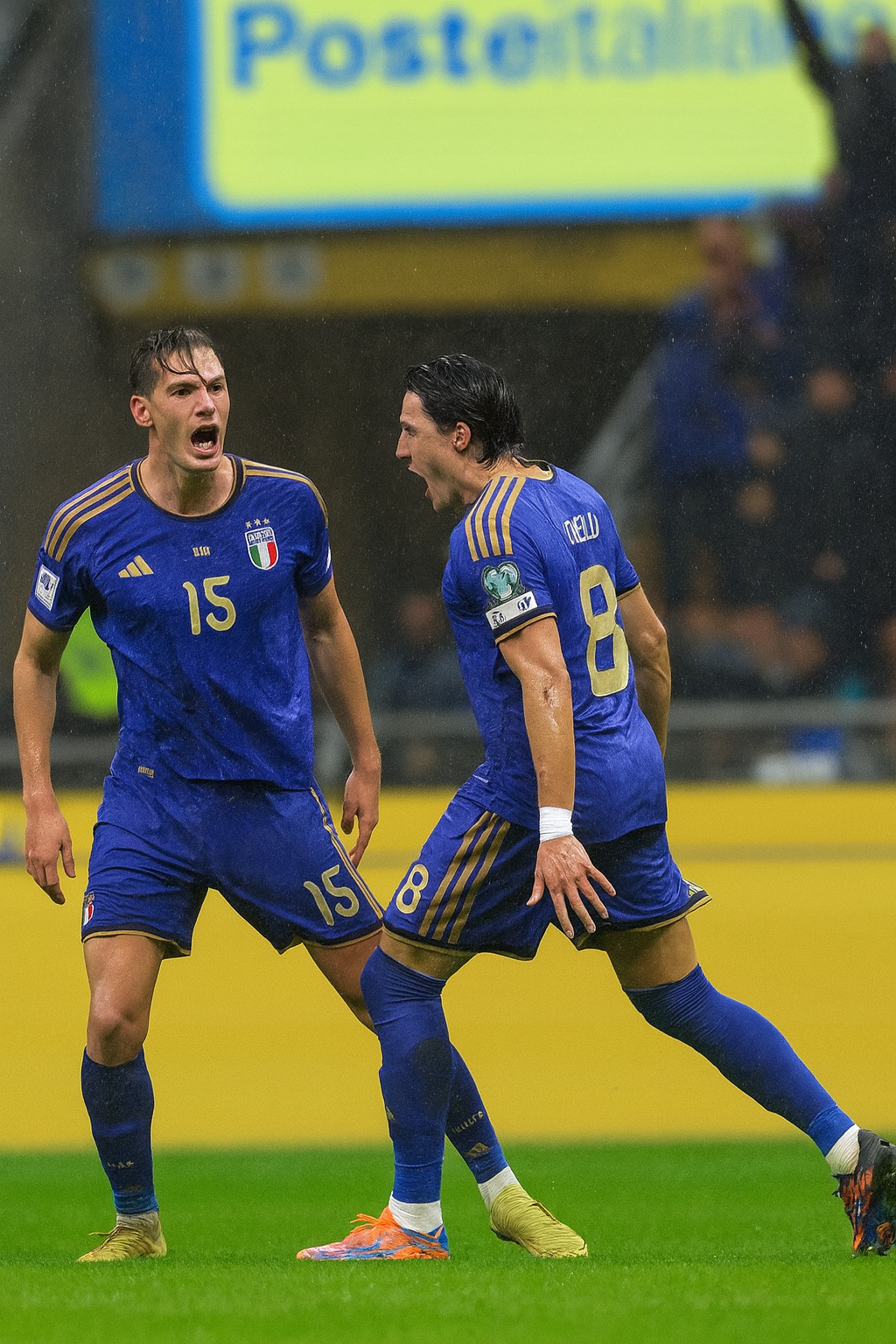 Jogadores da Itália durante partida contra a Noruega pelas Eliminatórias Europeias