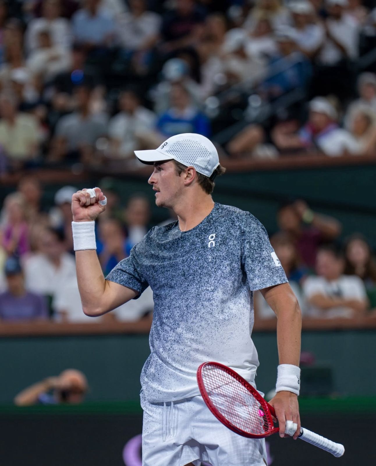 João Fonseca comemorando um ponto conquistado. | Reprodução: Instagram @joaoffonseca.
