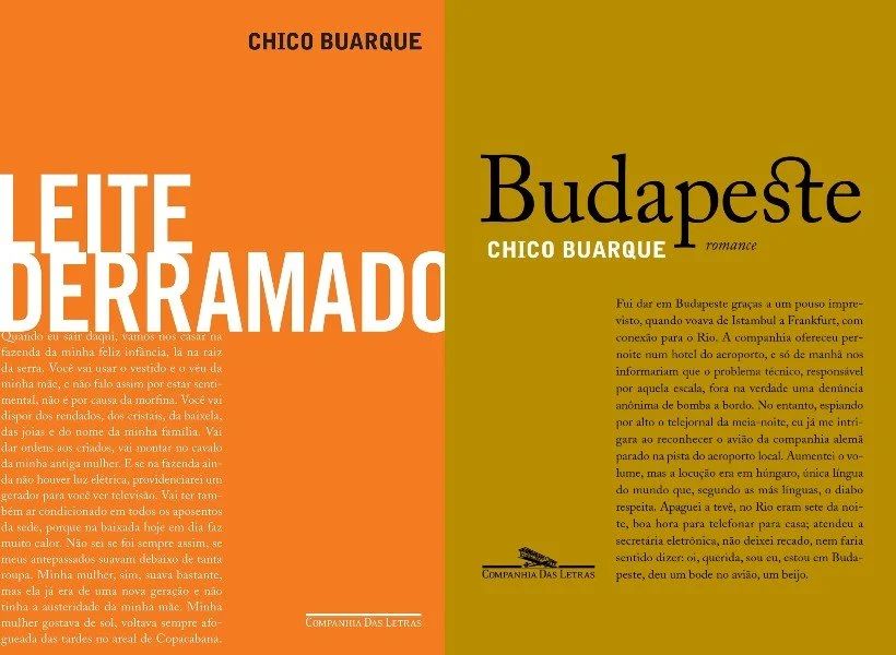 Capas de "Leite Derramado (2009)" e  "Estorvo (1991)". Reprodução: Amazon
