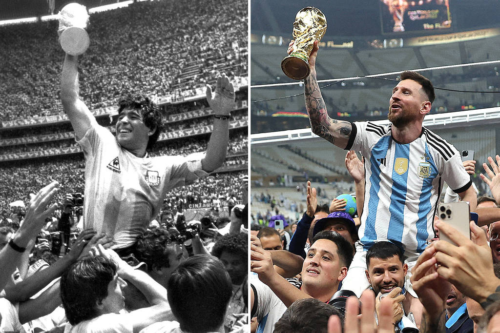 Lionel Messi e Diego Maradona