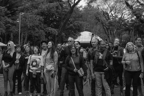 Fãs da cantora no velório