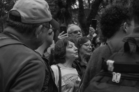 Fãs da cantora no velório