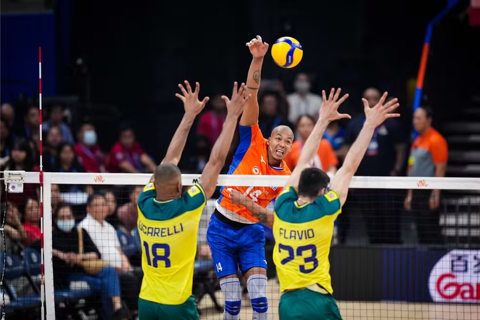 Nimir, maior pontuador da partida. Foto: Divulgação/FIVB