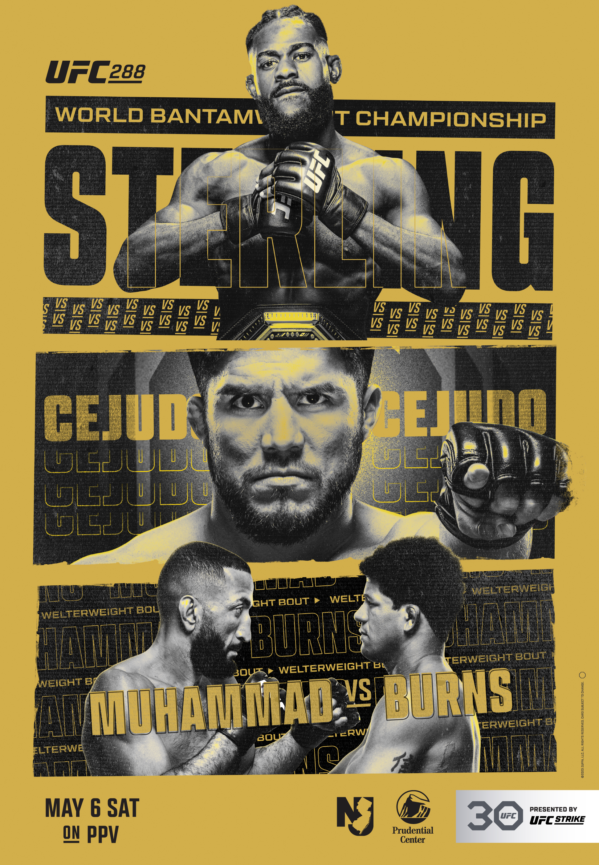 Poster oficial do UFC 288. (Foto: Divulgação / UFC)