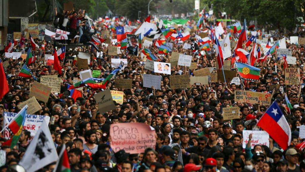 protestos no chile