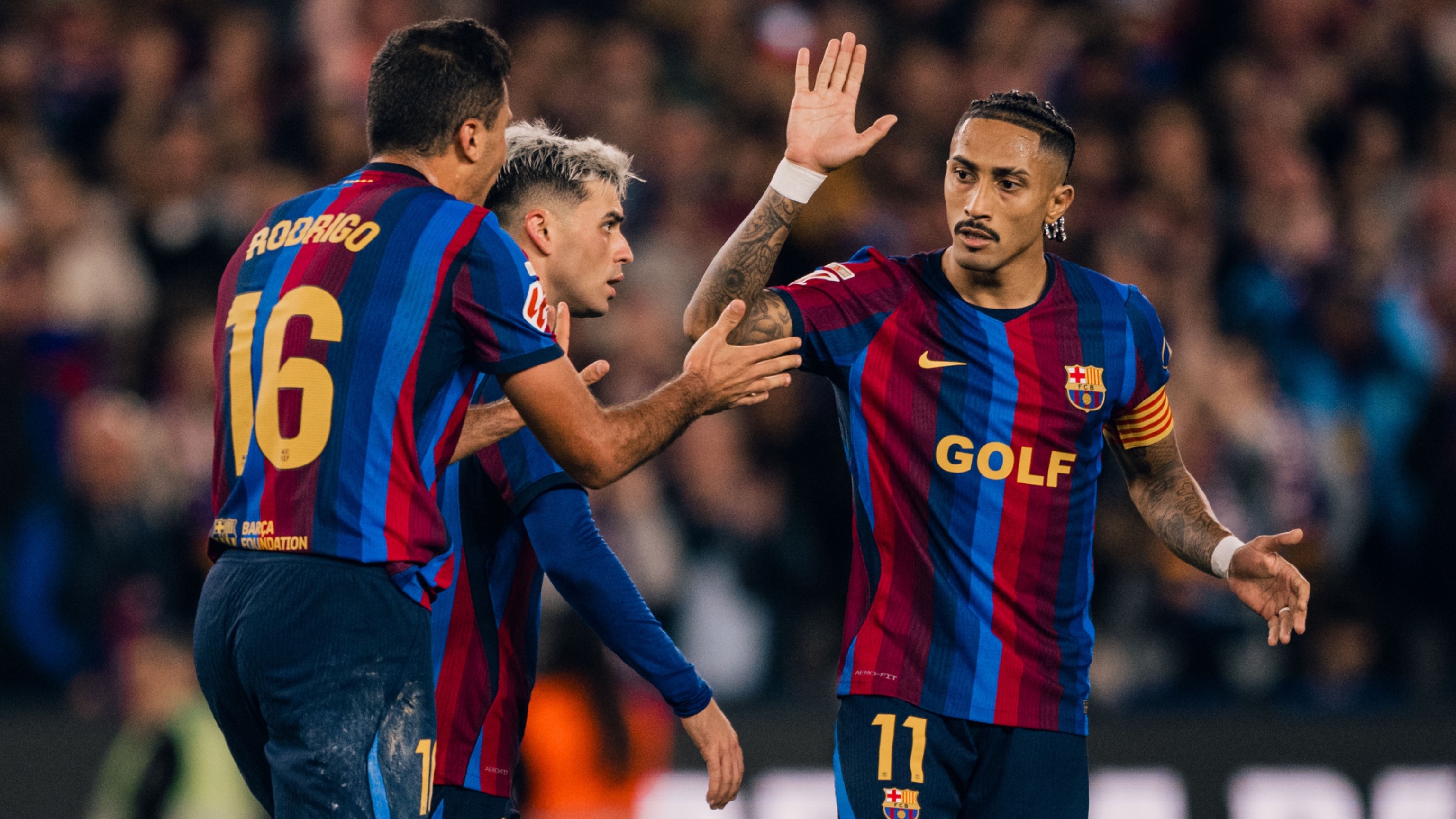 Raphinha marcou seu 13° gol em LaLiga e é o artilheiro da competição. Foto: Reprodução/Instagram/@barcelona