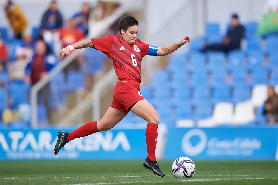 Tahnai Annis pela seleção filipina. Imagem: Divulgação/FIFA.