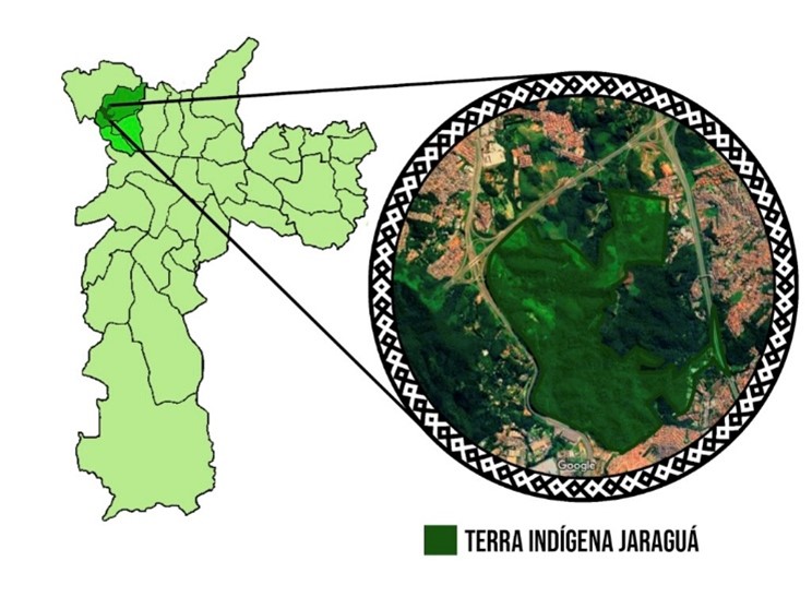 Área correspondente à Terra Indígena Jaraguá (Reprodução: Evan Carvalho - Jornalismo Júnior - ECA-USP)