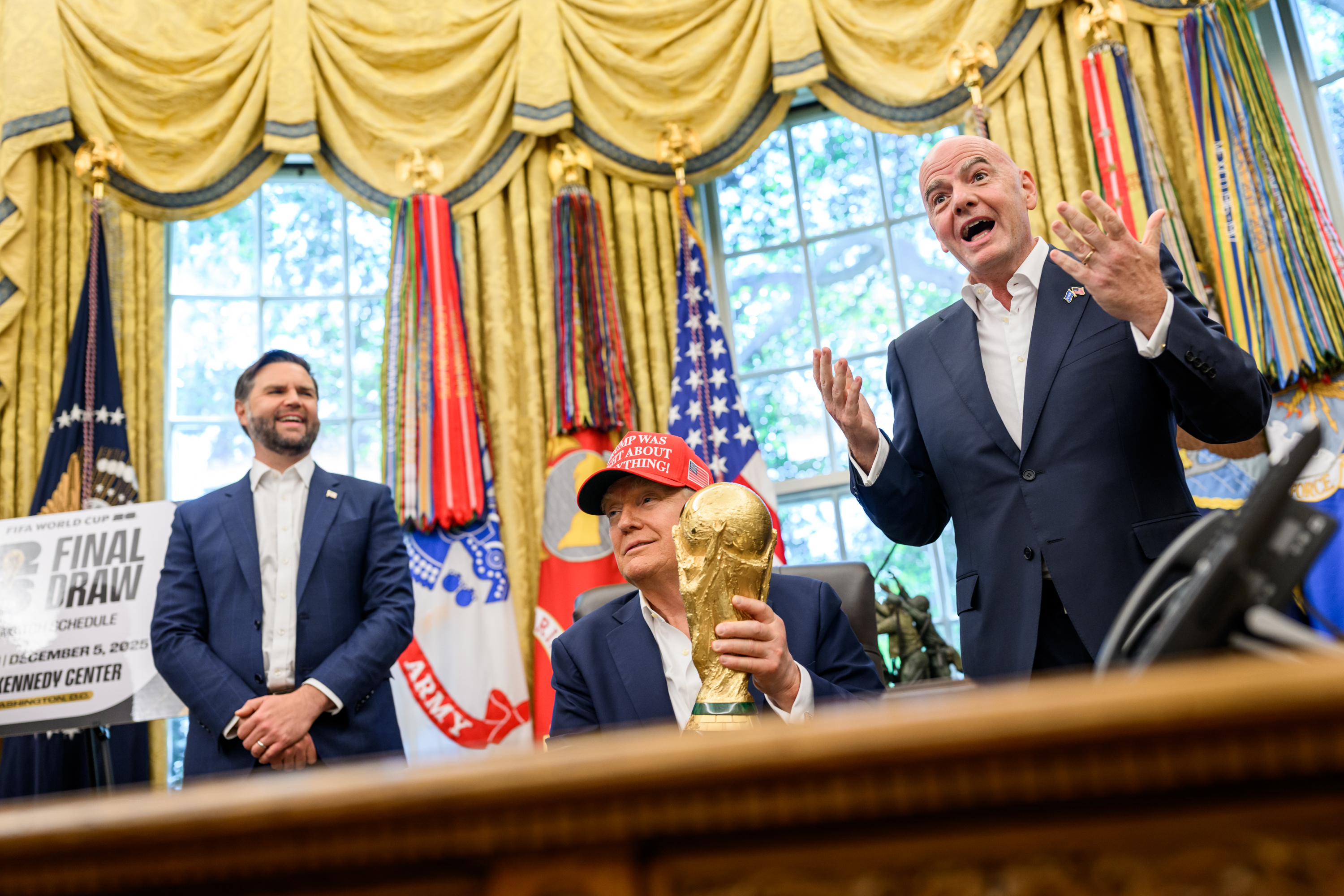 Trump anuncia visto prioritário para torcedores com ingresso da Copa de 2026 Foto: Daniel Torok/Casa Branca (Flickr)